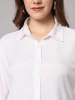 FUNDAY FASHION Women's Rayon Blend Regular Fit Solid Casual/Formal Button Shirt - Image 4