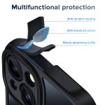 EGOTUDE Designed for iPhone 15 Case | Strong Magnet Camera Protection Translucent Matte Hard Back Cover Compatible with Mag-Safe (TPU+Polycarbonate | Frost Black) - Image 2