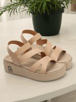 Carlton London women's Elastic Strap Flatform Sandals - Image 3