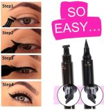LARYNX Eyeliner Stamp Double-sided Liquid Winged Eye Liner Pen Waterproof Smudgeproof Eyeliner Pen (1 PCS, Black) - Image 3