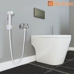 BonKaso HF Classic ABS Health Faucet with high Pressure 1 metre PVC Tube and Hook(White) - Jet Spray for Toilet - Image 6