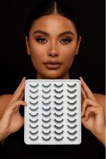 ONMO Beauty False Eyelash For Women-Natural & Lightweight 20 Pair Faux Mink Fake Eyelashes/Soft & Comfortable Black Reusable Cat Eye Lashes extension/Long Lasting Eye Makeup Lash-(Queen) - Image 3