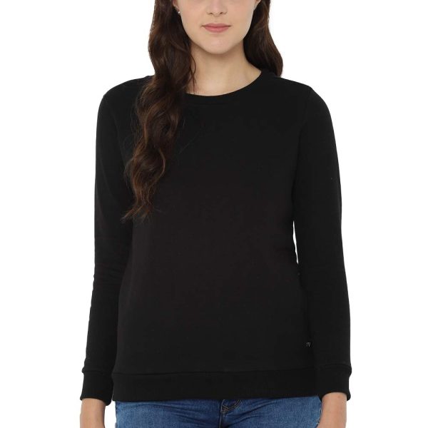 Allen Solly Women's Synthetic Round Neck Sweatshirt