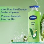Vaseline Aloe Fresh Body Lotion,24 HR Long Lasting Moisturisation with Aloe Vera extract and Menthol 400ml - Image 4