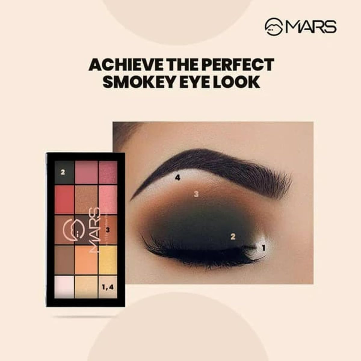 MARS Fantasy 15 Eyeshadow Palette | Highly Pigmented & Easy to Blend | Matte and Shimmer Shades (22.5g) (01-Multicolor) - Image 5