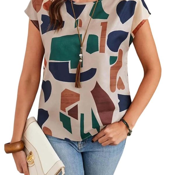 DEIDAD Regular Fit Tops For Women|Stylish, Short Sleeves, And Breathable Fabric|Perfect For Casual, Office, And Everyday Outfits