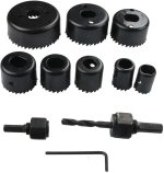 Inditrust New 11pcs Hole Saw Drill Bit Woodworking Cutter Hole Saw Cutting Set Core Drill Bit Wood Metal Drilling (19-64mm)