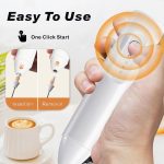 Konquer TimeS Rechargeable Milk Frother – Handheld Electric Coffee Frother with USB-C Charging, 3-Speed Stainless Steel Whisk for Lattes, Matcha, Hot Chocolate, and Frappe - Image 6