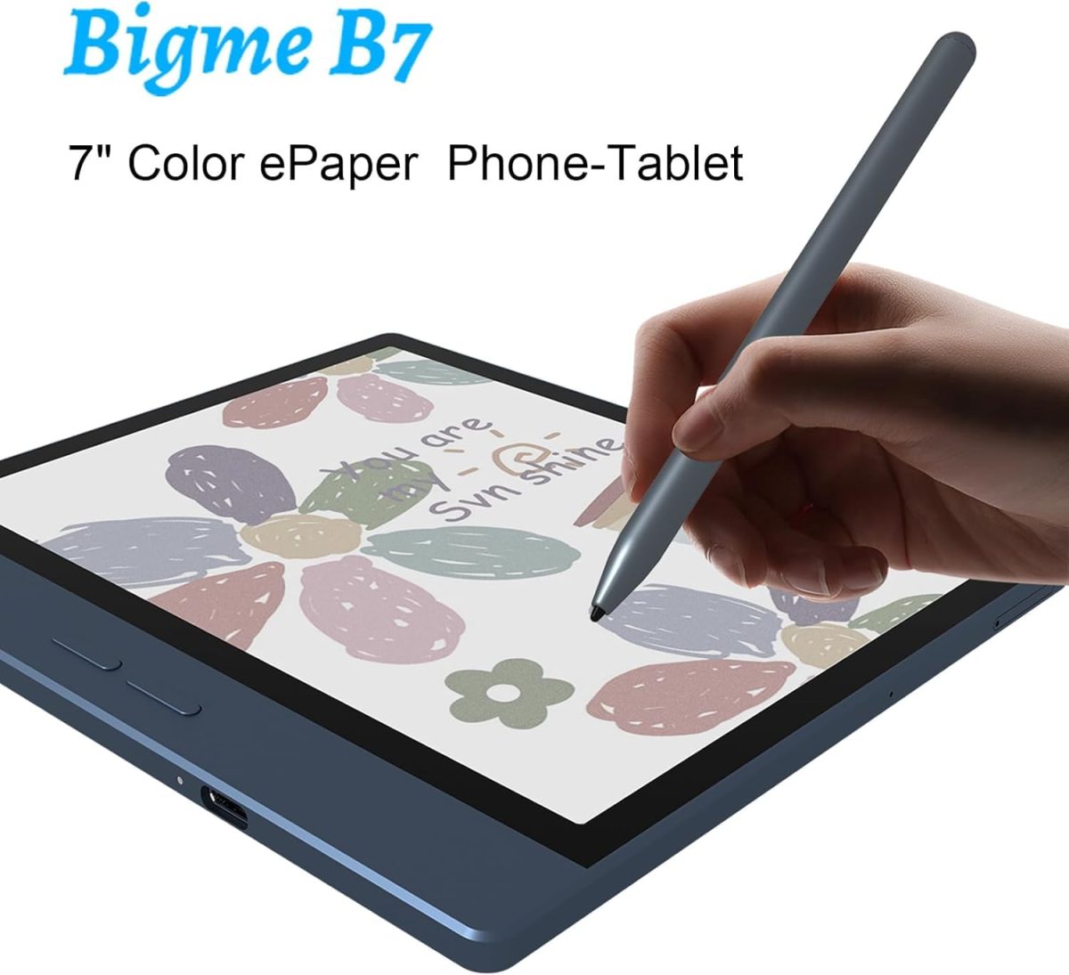 Bigme B7 7'' Color ePaper Tablet eReader with 4G Calling, 8GB RAM, 128GB Storage, BT 5.0, WiFi - Blue (Latest 2025 Model) - Image 4