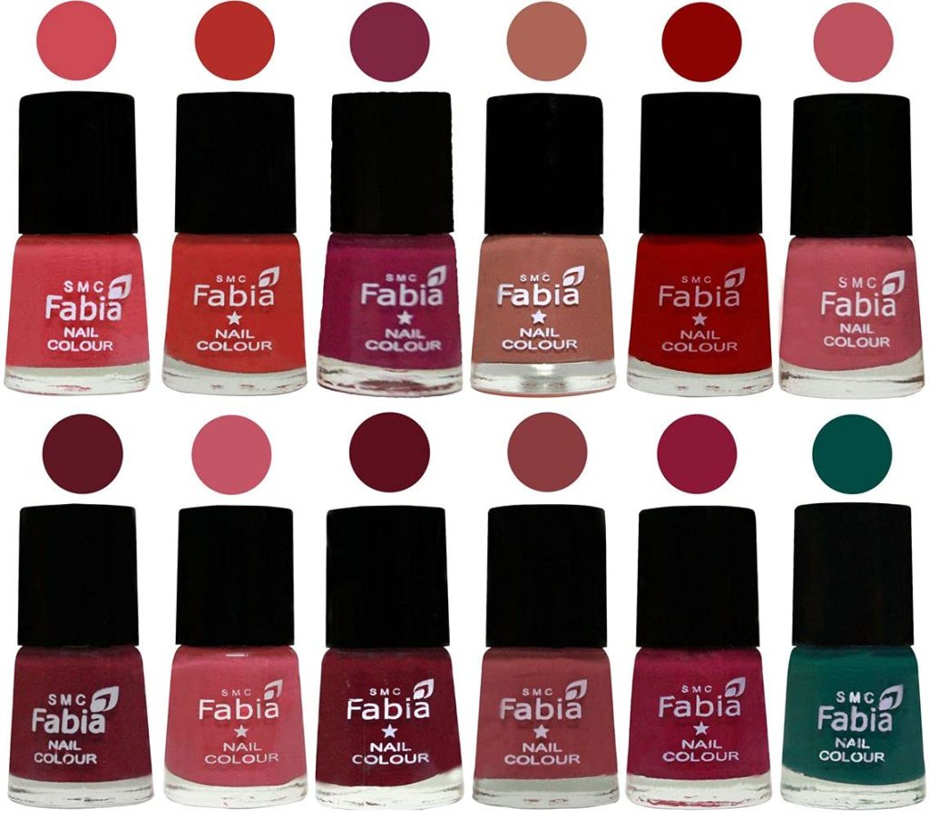 SMC Fabia 6ml each Glossy Nail Polish | Nail Paint Combo Pack of 12 With Trendy Colors,0571