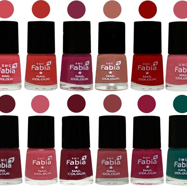 SMC Fabia 6ml each Glossy Nail Polish | Nail Paint Combo Pack of 12 With Trendy Colors,0571