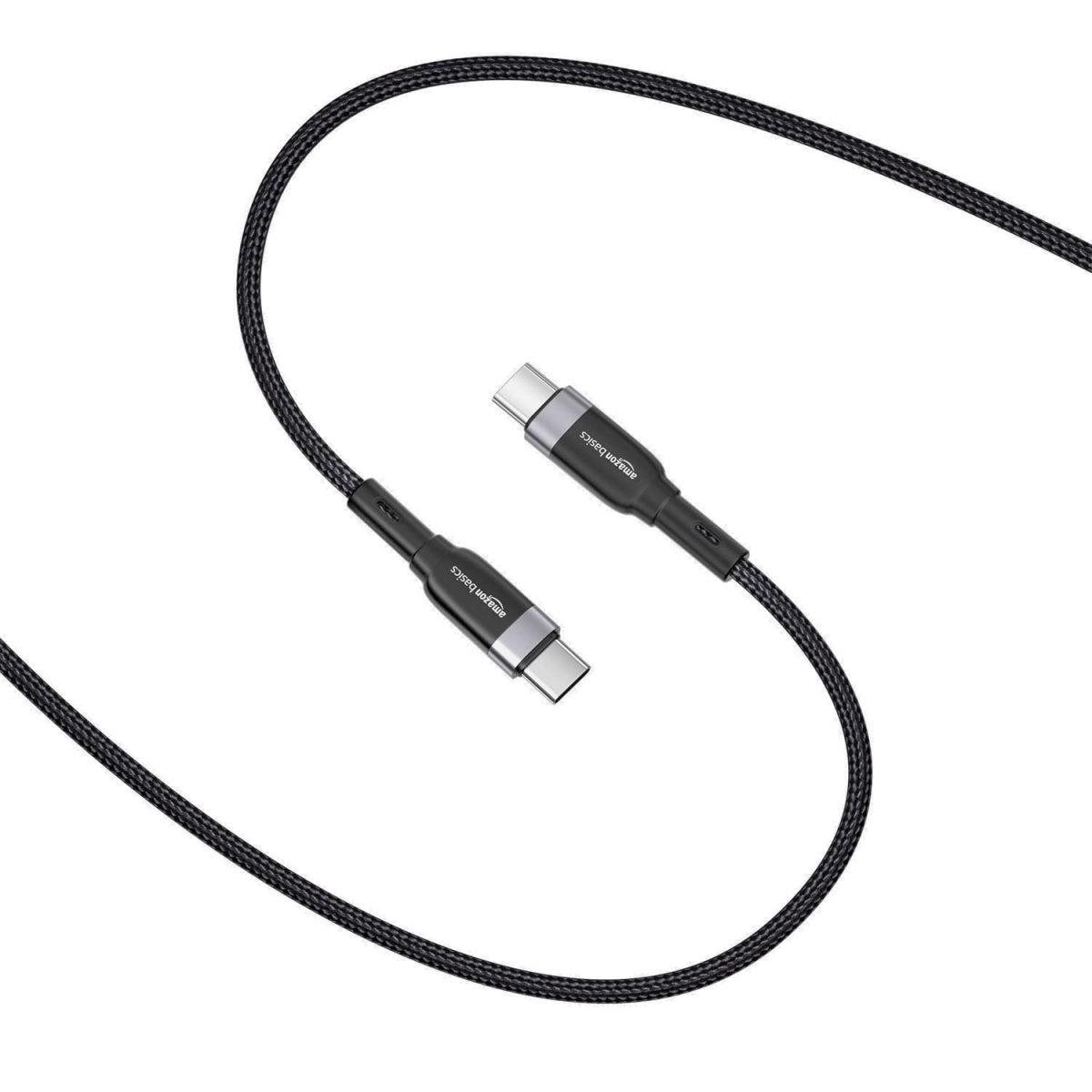 amazon basics Braided Usb Type C To Type C 60W Fast Charging Data Cable For Smartphone (Black 1.2 Meter) - Image 6