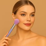 LUVCOSMETIX 17-Piece Makeup Brush & Sponge Set – Includes 13 Premium Synthetic Brushes for Foundation, Powder, Concealer, Blush & Eyeshadow, Plus 4 Soft Blending Sponges With Pouch (Purple) - Image 6