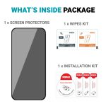 POPIO Privacy Tempered Glass Compatible for iPhone 15 (Black) Edge to Edge Coverage with Easy Installation kit, Anti-Spy Tempered Glass Privacy Screen Protector - Image 5