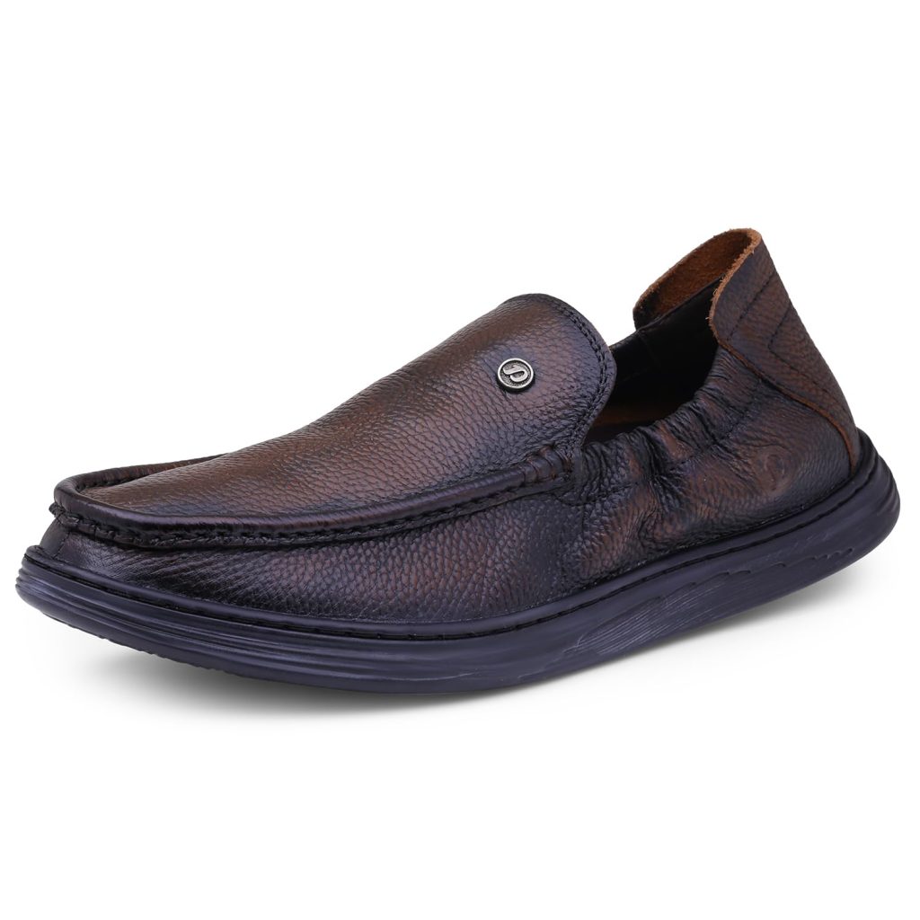 DOCTOR EXTRA SOFT Classic Genuine Leather Formal Shoes for Men with Memory Foam Cushion| Ultra Lightweight & Comfortable|Stylish & Flexible|Parties,Occasions,Office,Wedding,Casual|Black Slip On D-805