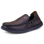 DOCTOR EXTRA SOFT Classic Genuine Leather Formal Shoes for Men with Memory Foam Cushion| Ultra Lightweight & Comfortable|Stylish & Flexible|Parties,Occasions,Office,Wedding,Casual|Black Slip On D-805