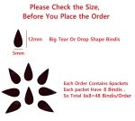 Vama Fashions Tear Drop Small Velvet Tilak Bindi for Women Maroon Bindis for Ladies - Image 8