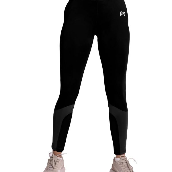 Mehrang Gym wear Mesh Leggings Workout Pants with Side Pockets/Stretchable Tights/Highwaist Sports Fitness Yoga Track Pants for Women & Girls