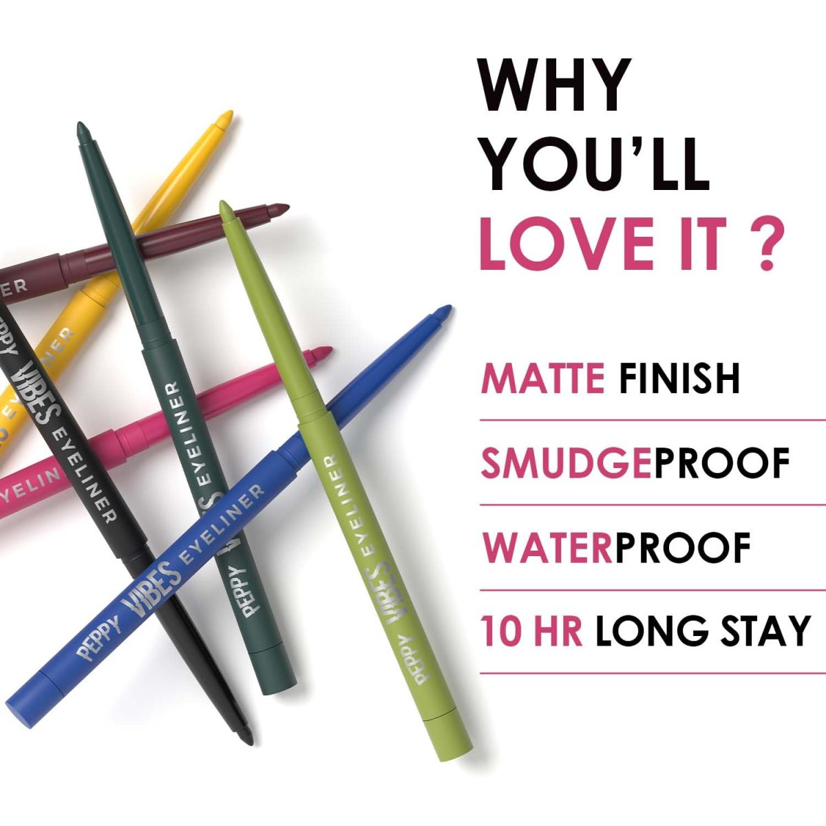 Glam21 Peppy Vibes Eyeliner |Matte Finish Stays up to 10 Hours |Smudge-Proof & Water-Proof |Long Lasting Eyeliner | Precision application| Blue Fizz-0.4g - Image 3