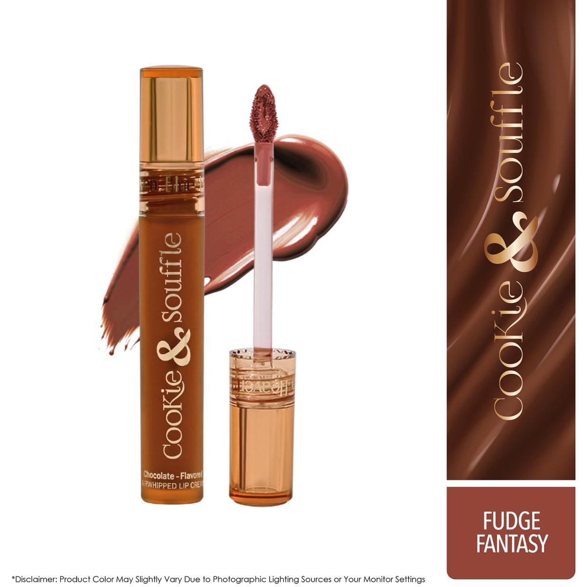 Blue Heaven Cookie & Souffle Matte Lipstick for Women, Long lasting Liquid lipstick, Enriched with Cocoa Butter & Rosehip Oil, Softening & Nourishing Lip color - Fudge Fantasy, 3.2ml - Image 2