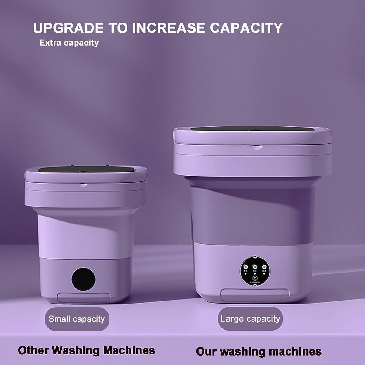 Drumstone [𝟏𝟓 𝐘𝐄𝐀𝐑𝐒 𝐖𝐀𝐑𝐑𝐀𝐍𝐓𝐘] Mini Washing Machine Foldable, Portable Laundry Tub, Compact Washer for Baby Clothes, Underwear & Small Items – Perfect for Apartments - Image 2