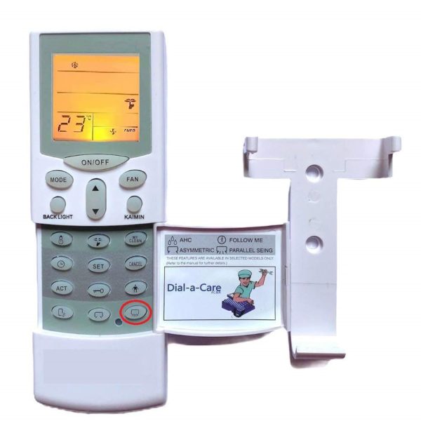 Ac Remote comaptible for Hitachi Split and Window Ac Remote (with Backlight) 1.5 ton, 1 ton, 2 ton 3 Star 5 Star (AC-59) Suitable for Hitachi with Backlight Screen