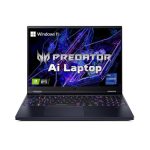 Acer Predator Helios 16 AI Gaming Laptop 14th Gen Intel Core i9 Processor (32 GB RAM/1 TB SSD/NVIDIA GeForce RTX 4080/240Hz/Wifi 7/Win11 Home) PH16-72 with 40.64 cm (16") WQXGA IPS Display, 2.65 KG