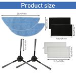 Verilux® Replacement Accessories for Ecovacs Deebot Y1/Y1 Pro/Y1plus Robot Vacuum Deebot Y1/Y1 Pro/Y1plus Replacement Filtration Nets Sweeping Brushes for Deebot Y1/Y1 Pro/Y1plus - Image 5