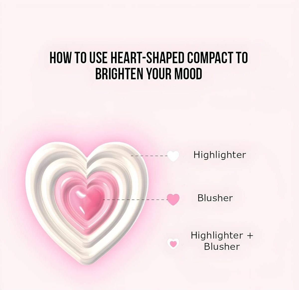 12 Colors Nude Matte Shimmer Eyeshadow, Blusher, Highlighter Palette - High Pigmented All-in-One Palette With Eye Shadow, Blusher, and Heart Shaped 3D Highlighter Shades (Nude Palette) - Image 6
