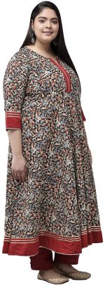 Yash Gallery Women's Cotton Relaxed Fit Anarkali Kurta - Image 2