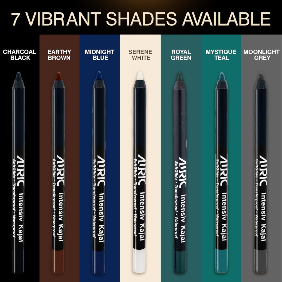 Auric Intensiv Kajal Pencil (1.2g) I Long Lasting, Water Proof, Smudge Proof, Hypoallergenic, Easy-to-apply I Ophthalmologically Tested I (Earthy Brown) - Image 7