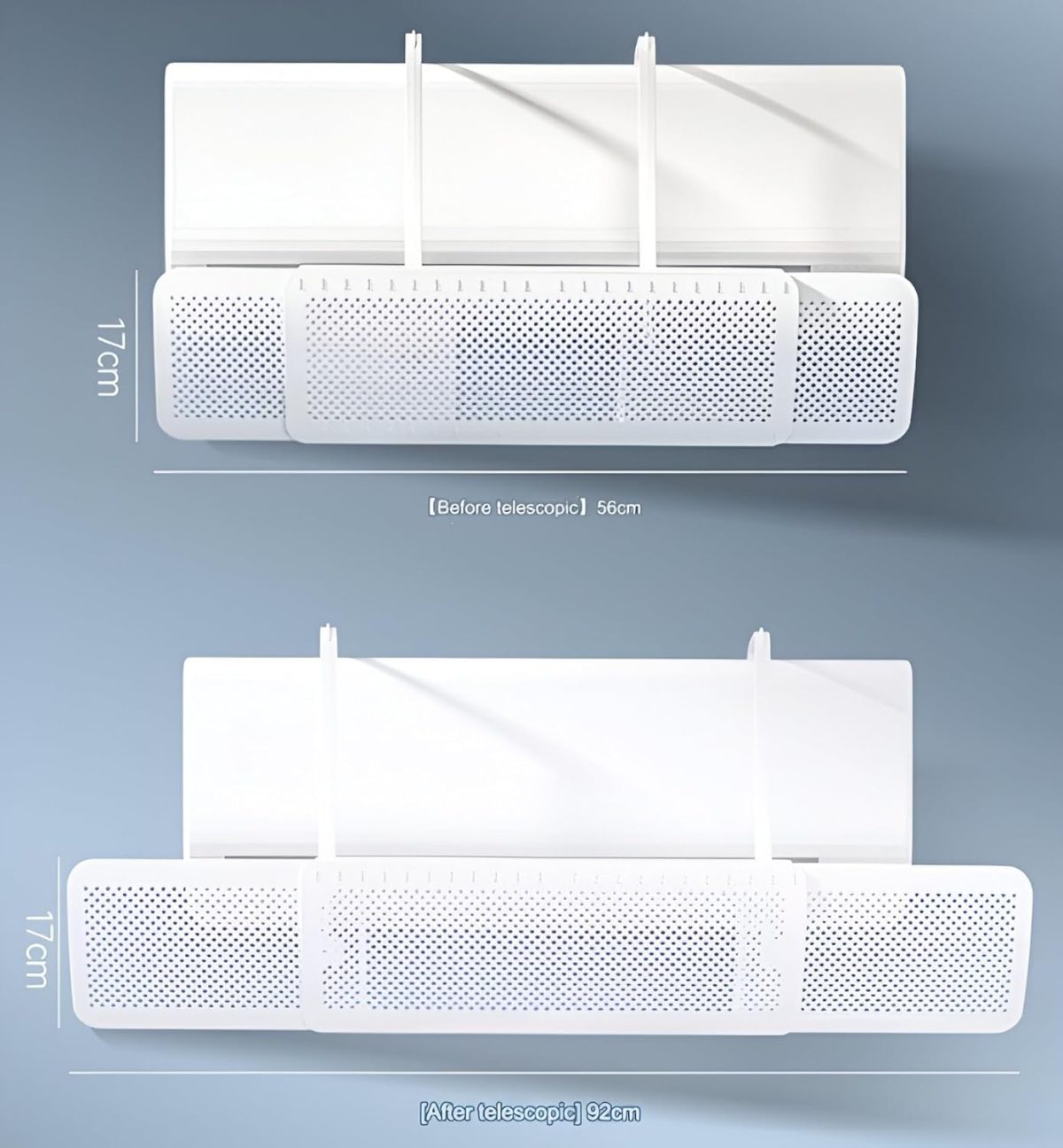 GLIVE (LABEL) Adjustable Air Deflector Air Conditioner Deflector, Adjustable Foldable Confinement Air Deflector Outlet Air Wing Air Cooled Baffle Wind Direction Telescopic Air Deflector - Image 2