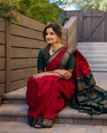 ILAIYAAL CLOTHINGS Women's Kanjivaram Cotton Silk Saree South Indian Paithani Sari | gadwal cotton sarees with Zari Border and Blouse Piece - Suitable For All Indian Occasions and Festivals 191 - Image 2