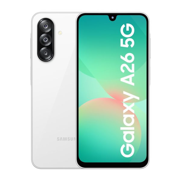 Samsung Galaxy A26 5G (Awesome White, 6GB, 128GB) | Awesome Intelligence (AI) | Circle to Search | Gemini Live | FHD+ sAMOLED Display | 50MP OIS Camera | IP67 Rated