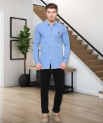 Kuons Avenue Men's Denim Casual Shirt | Regular Fit | Full Sleeves | Smart Spread Collar | – Perfect for Everyday Casual - Image 3