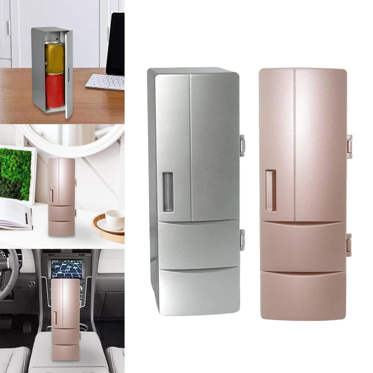 ARTISOUL® Generic Car Refrigerator USB Mini Fridge for Dorm Driving Food Beverage Silver | Major Appliances | Refrigerators & Freezers | Mini Fridges - Image 6