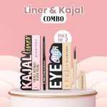 Glamveda Eyeliner & Pencil Kajal Combo Pack | Bold Eye Looks | Smudge-Proof, Long-Lasting | Smoky Liner & Smoky Kajal | Essential Eye Kit | Black, Matte Finish for Women - Image 2
