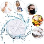 DOMUM Mini Washing Machine Turbine Washing Machine Washing Machine Door Hinge Ultrasonic Lightweight Turbo Washer with USB Cable - for Home Camping Dorms Business College Rooms. - Image 2