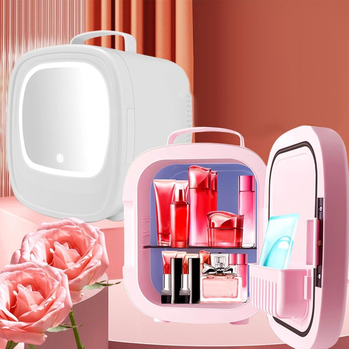 ARTISOUL® Skincare Fridge 6L with Led Makeup Mirror Mini Fridge for Food Skincare White Car Home Use | Major Appliances | Refrigerators & Freezers | Mini Fridges - Image 6