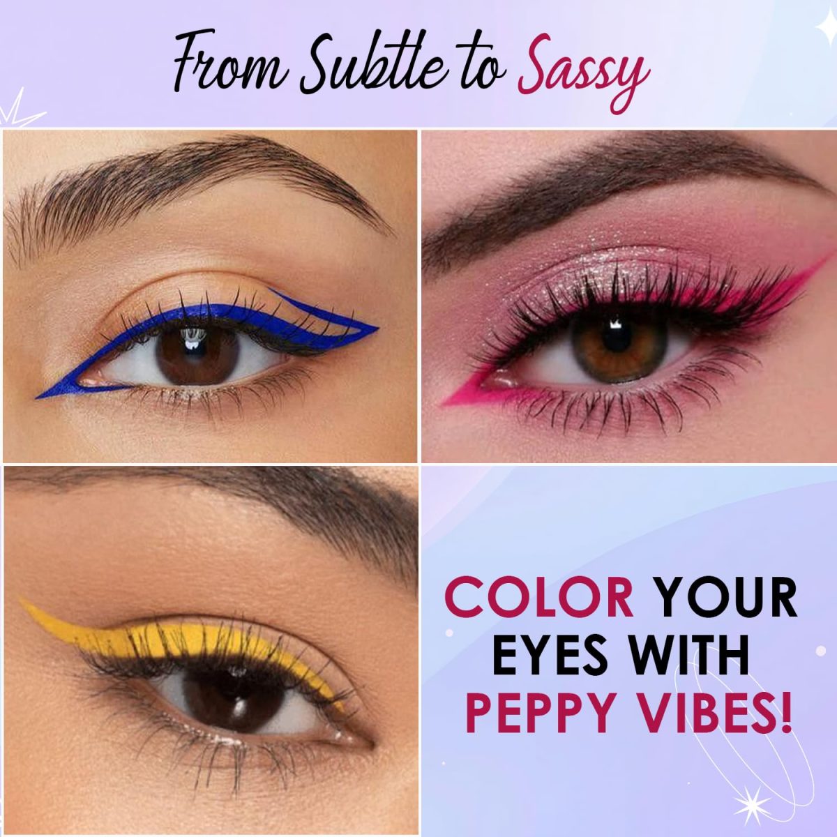 Glam21 Peppy Vibes Eyeliner |Matte Finish Stays up to 10 Hours |Smudge-Proof & Water-Proof |Long Lasting Eyeliner | Precision application| Blue Fizz-0.4g - Image 4
