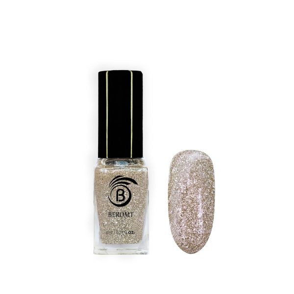 Beromt Angel Aura Crushed Metallic Foils Nail Polish, Glitter Nail Paint, Nail Art, Flakie Polish Colors, Best Gel Effect, High-Shine Long Lasting Non-Toxic Professional Nail Polish, 8ml-01