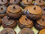 Master Arts Wooden Sindur Dabbi Box for Women - Kumkum Box (Pack of 2), Size 3.5 inch, Shisham Wood Carving Work - Image 5