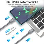 Wayona Type C to Type C Fast Charging Cable 65W Nylon Braided Cord Compatible with iPhone 16, iPhone15 Series,Samsung Galaxy S24,S23 S22,Flip, Fold,Macbook, OnePlus (1M, Grey) - Image 3