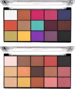 MARS 30 Shades Ultra Pigmented Fantasy Eyeshadow Palette(Shade-01+03), Multicolor Shimmery Finish