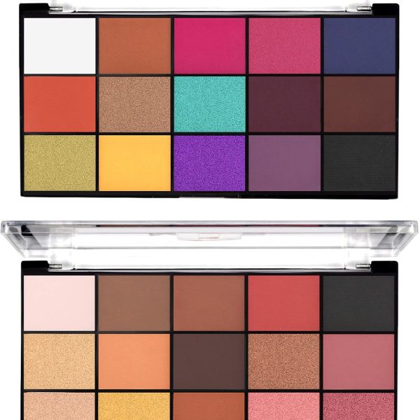 MARS 30 Shades Ultra Pigmented Fantasy Eyeshadow Palette(Shade-01+03), Multicolor Shimmery Finish
