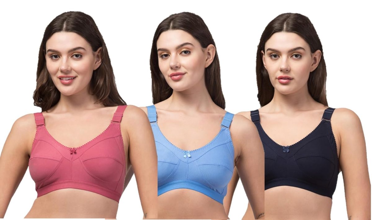 HiloRill Full Coverage Minimizer Bra for Heavy Bust, Superior Cotton Stretch Fabric, Wider Straps, No Spill Support