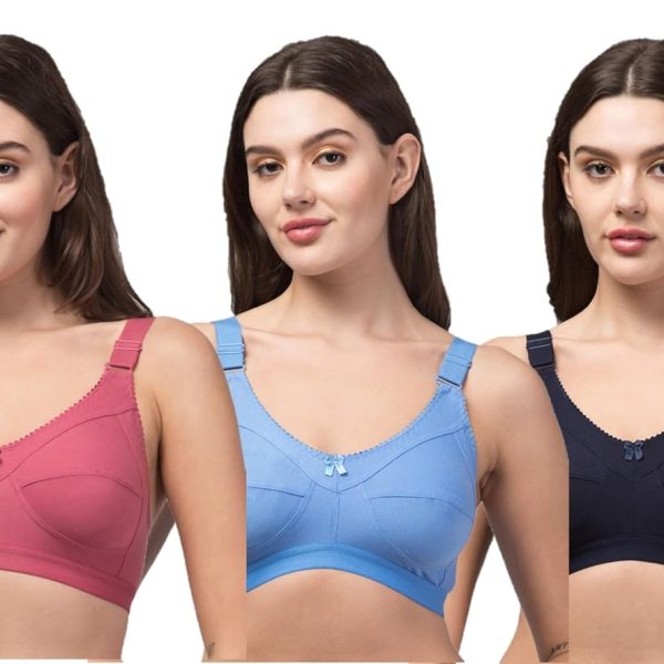 HiloRill Full Coverage Minimizer Bra for Heavy Bust, Superior Cotton Stretch Fabric, Wider Straps, No Spill Support