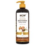 WOW Skin Science Shea Butter With Lactic Acid Body Lotion | Hydrates Very Dry Skin | Long Lasting 48 hrs Moisturization | Smoothens Rough, Flaky Skin | Calms Itchy Skin - 400ml