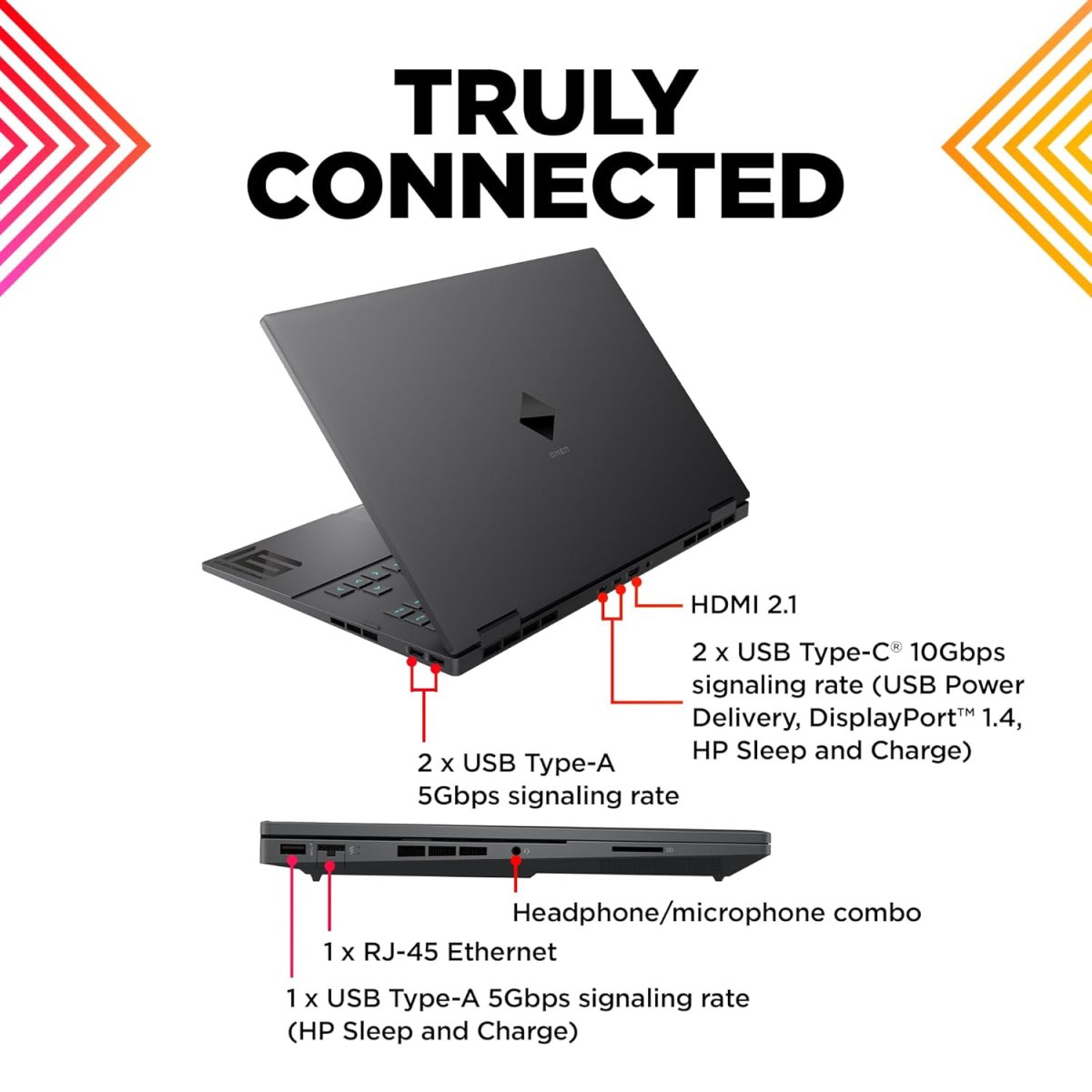 HP OMEN Gaming AI Laptop, AMD Ryzen7 7840HS, 6GB NVIDIA RTX4050, 16GB DDR5, 1TB SSD, (Win 11, Office 21, Black, 2.32kg), 165Hz, 7MS, IPS, 16.1inch(40.9cm), Flicker-Free, Tempest Cooling, xd0005AX - Image 3
