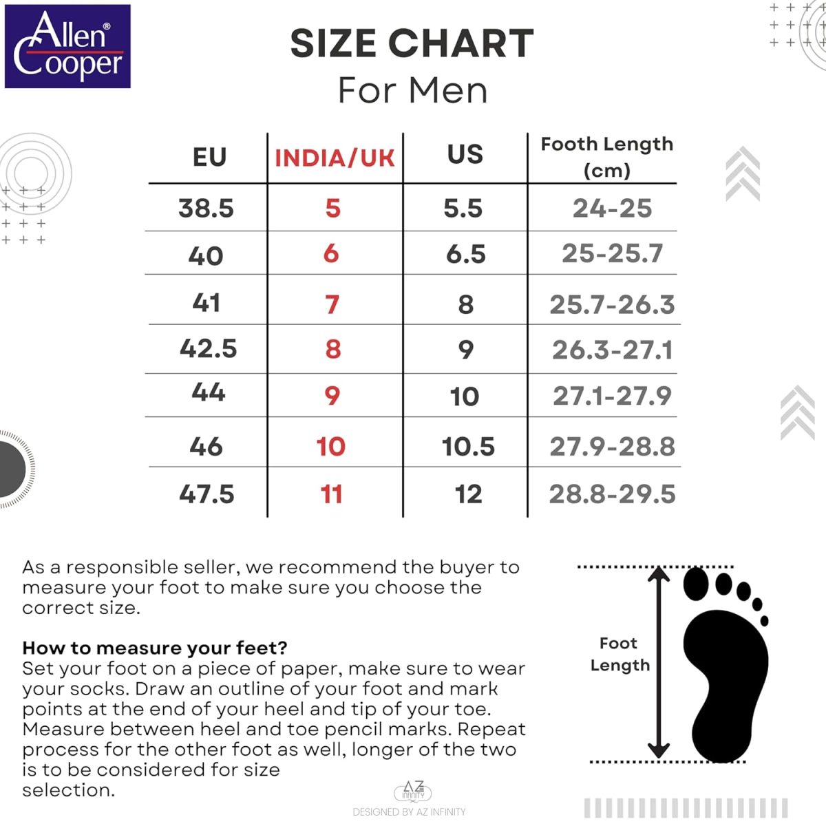 Allen Cooper 1156 Safety Shoe Washable Edition, Size 8 INDIA/UK - Image 4